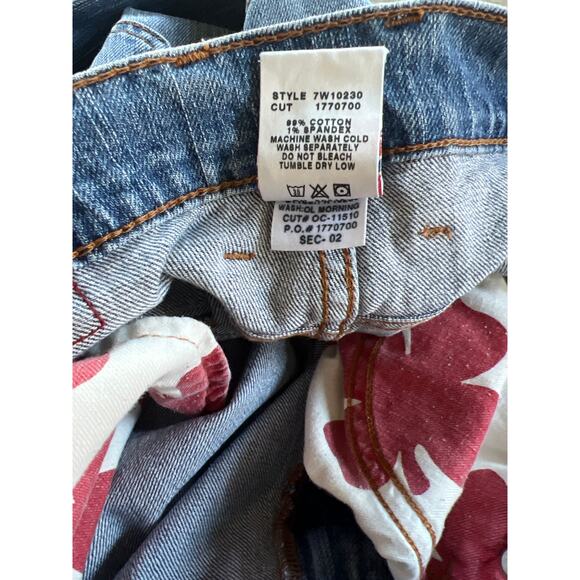 Lucky Brand sz 8/29 Dungarees med wash wide leg bootcut rider fit relaxed jeans - Picture 4 of 8